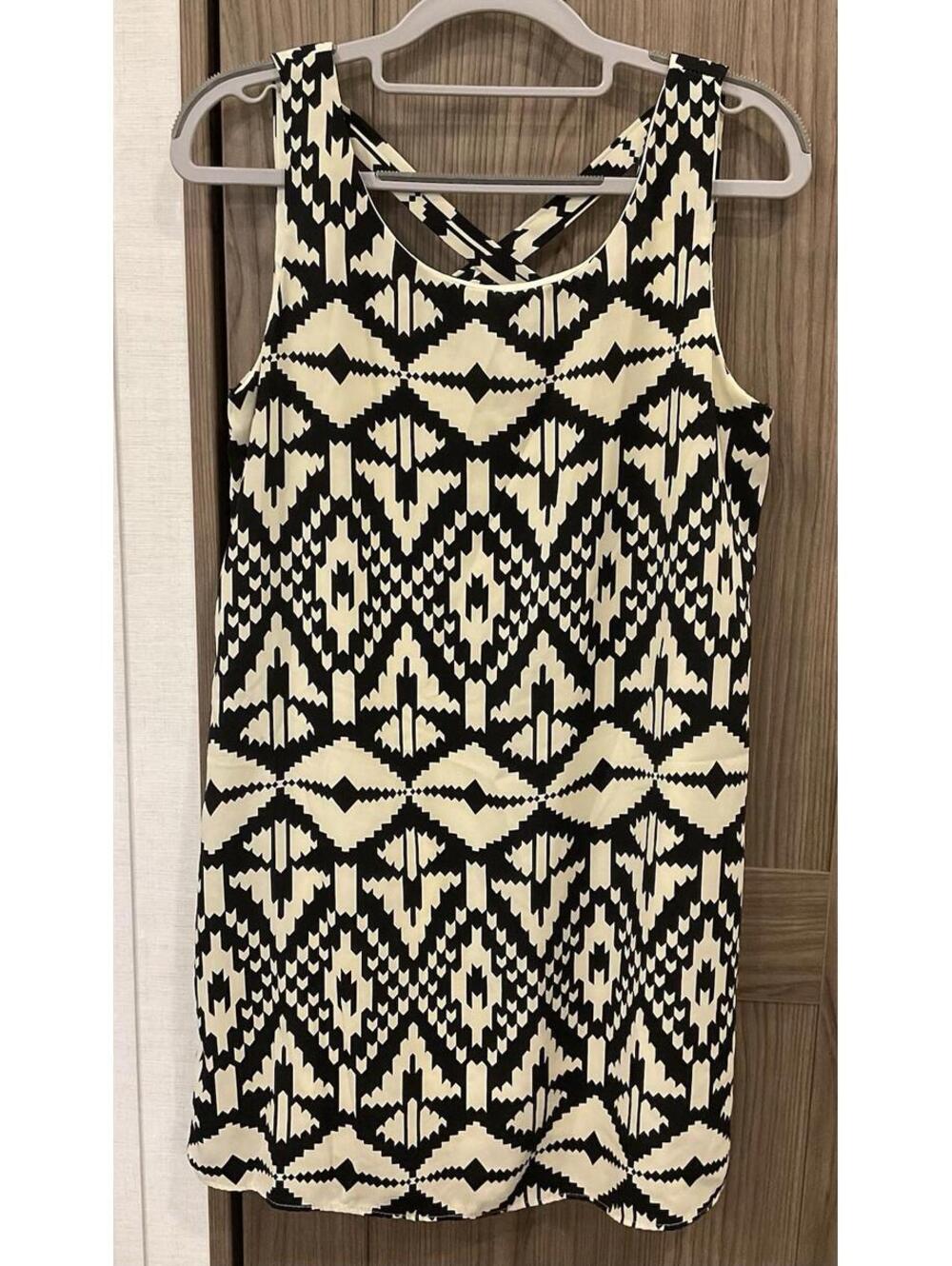 Sage Womens Beige/ Black Sleeveless Dress Size M